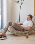 Lettino a dondolo LAAKSO, cuscino OHRA e cunei | set beige